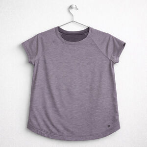 Athleta Girl Comeback Tee Purple Heather Mesh Back Size L 12 Athletic Shirtk